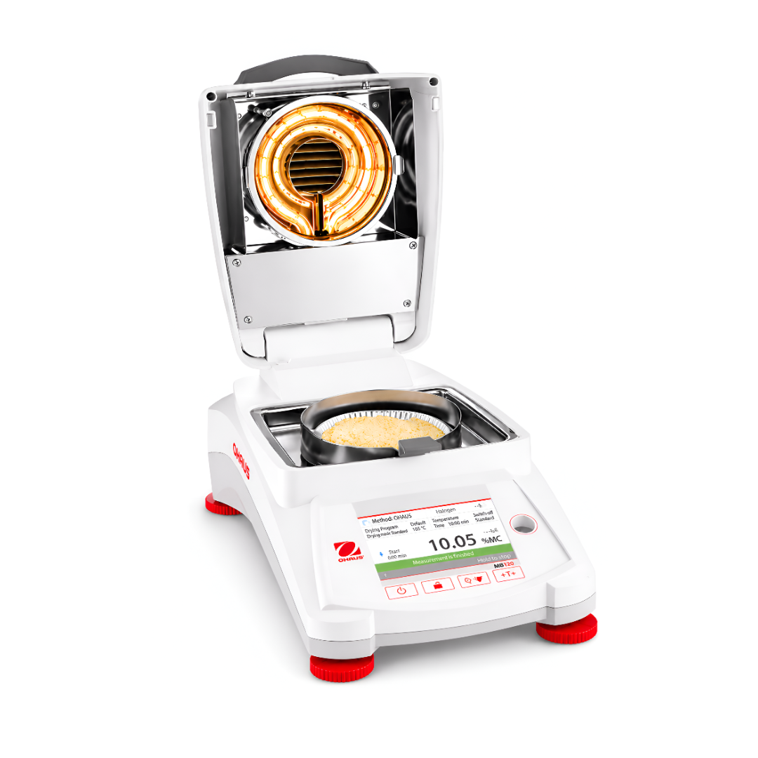 MB 120 Balanza analizadora de humedad OHAUS MB120 con pantalla táctil TFT ideal para análisis en laboratorio