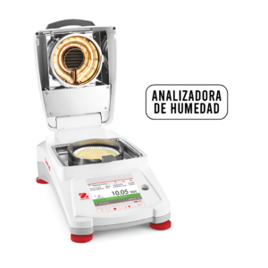 Balanza analizadora de humedad OHAUS MB120 con pantalla táctil TFT ideal para análisis en laboratorio