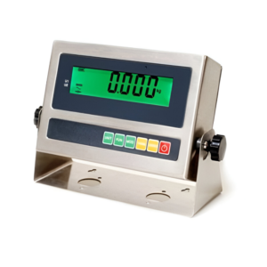 Indicador de peso HANDFREE TP9901 HF-S con carcasa de acero inoxidable y pantalla LED.