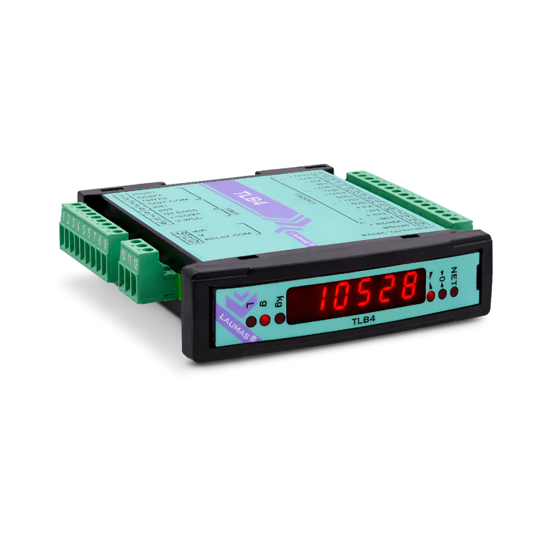 TL B4 Transmisor de peso Laumas TLB4 con montaje DIN y pantalla LED