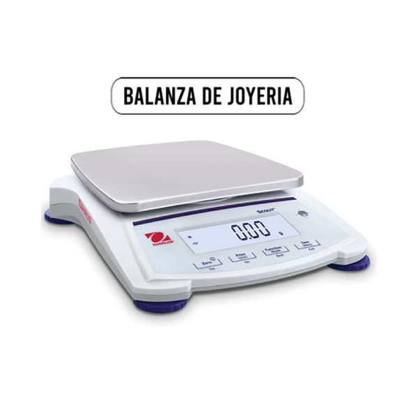 Balanza de sobremesa OHAUS SCOUT SJX, ideal para el pesaje de joyería, balanzas portátiles para el pesaje de joyería.