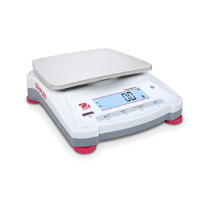Balanza portátil Navigator Ohaus con bandeja rectangular o circular, ideal para el pesaje de rutina.