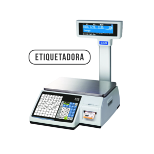Balanza etiquetadora CAS CL-5200 P con impresora térmica directa para etiquetas y pesaje de alta precisión