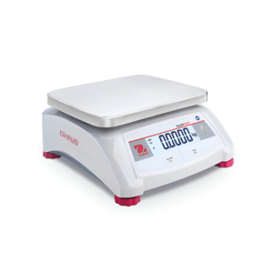 Balanza electrónica OHAUS Valor 1000 V12P de mesa con plataforma de acero inoxidable y pantalla LCD para pesaje general.