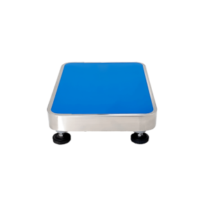 Olataforma fabricada en acero al carbono con cubierta de acero inoxidable color azul