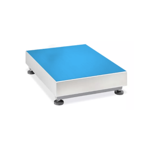 Plataforma de pesaje Keli BB en acero inoxidable con celdas de carga Keli, ideal para entornos industriales y alimentarios.